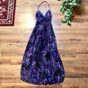 Speechless Purple Paisley Formal Maxi Dress
